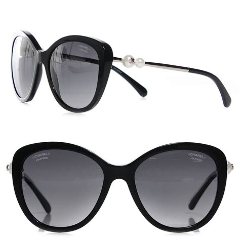 chanel women's black polarized sunglasses|Eyewear .